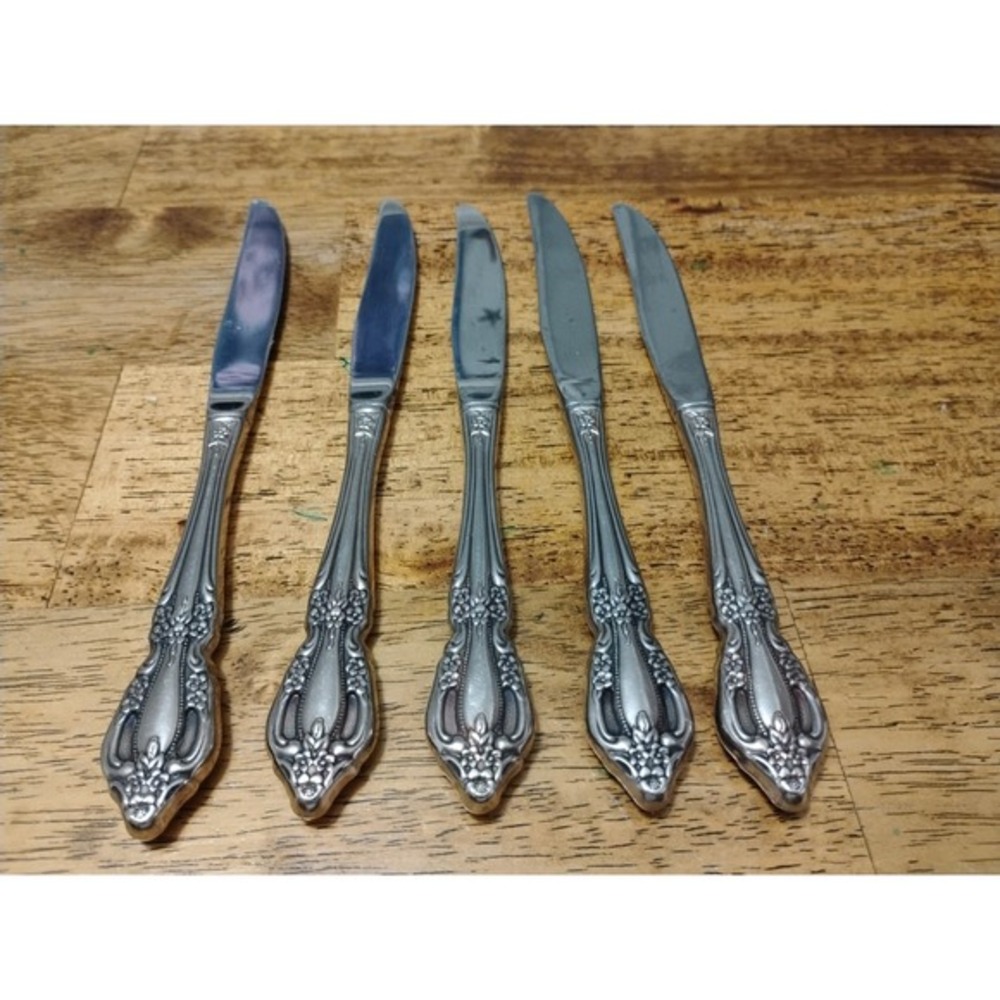 Oneida RAPHAEL Distinction Deluxe HH Stainless 9" Dinner Knives lot of 5 vintage